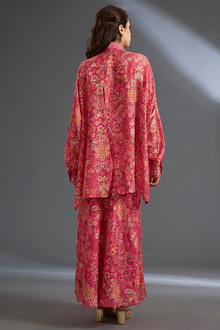Fuschia Green Raw Silk Co-Ord Set by Ridhi Mehra at Pernia's Pop Up Shop