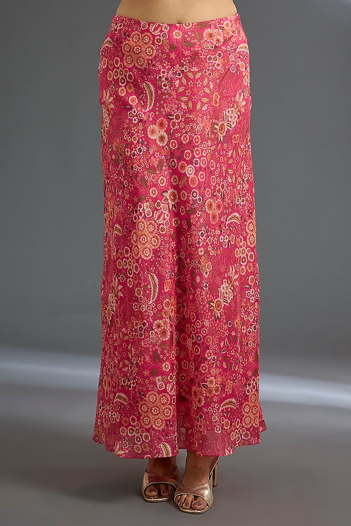 Fuschia Green Raw Silk Co-Ord Set by Ridhi Mehra at Pernia's Pop Up Shop