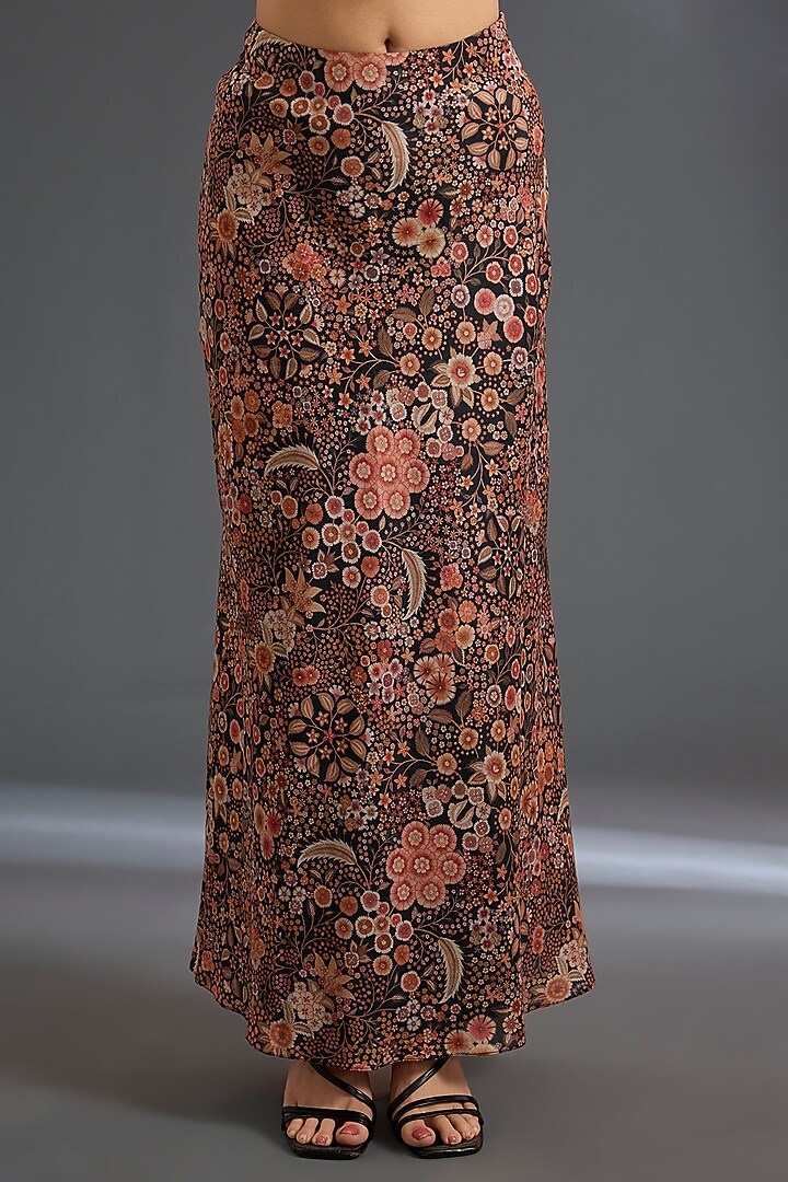 Black Raw Silk Co-Ord Set by Ridhi Mehra at Pernia's Pop Up Shop