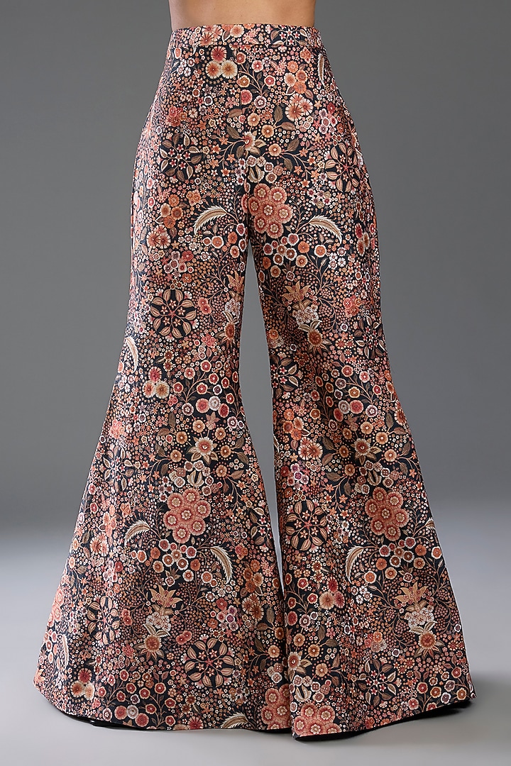 Red Raw Silk Printed Jacket Set by Ridhi Mehra at Pernia's Pop Up Shop