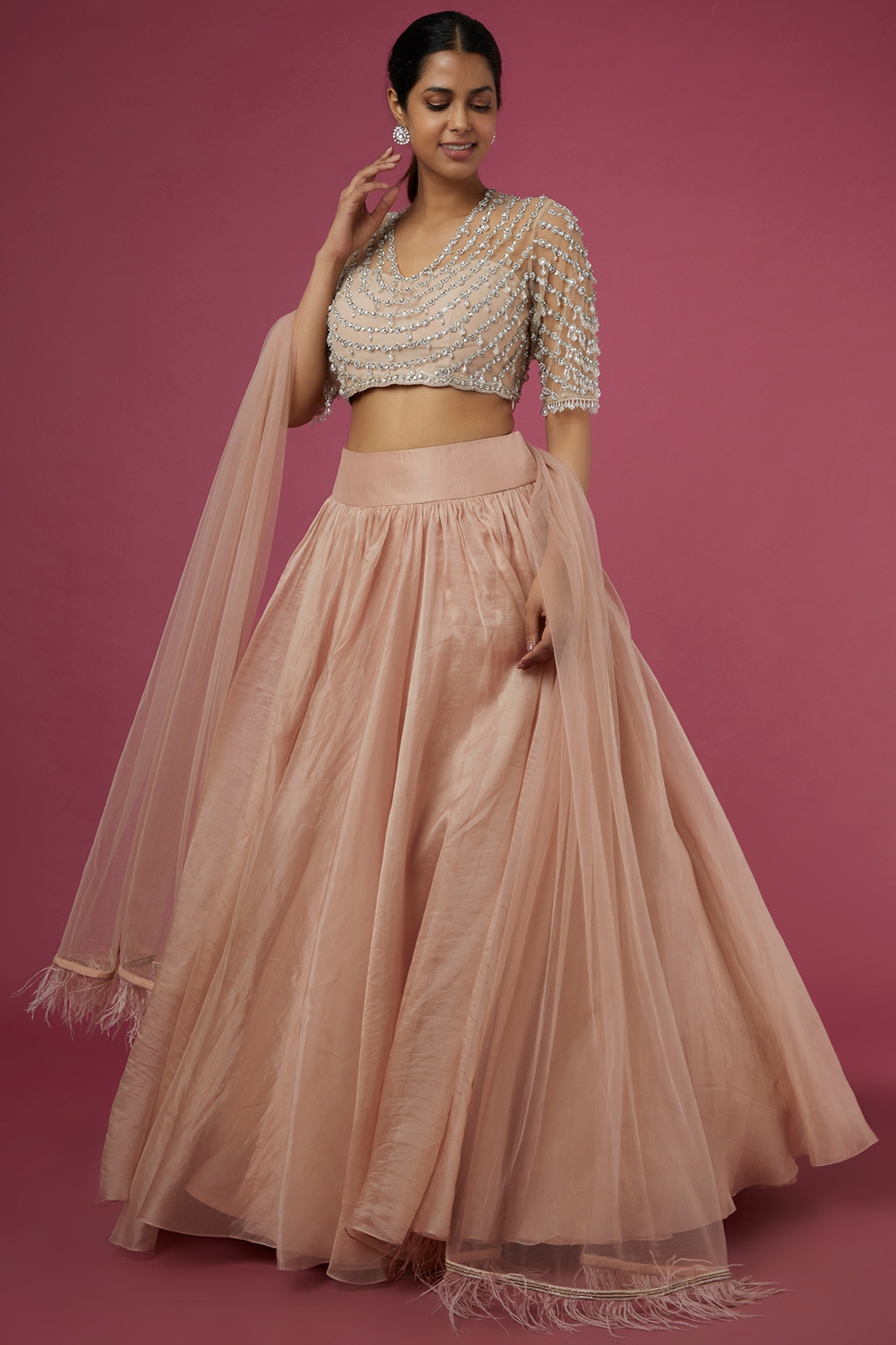 Chiffon lehengas hot sale