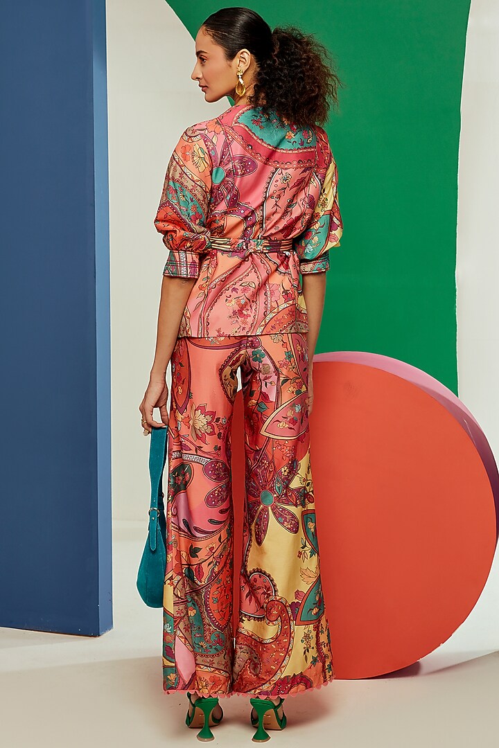 Multi-Colored Chanderi Printed Co-Ord Set by Ridhi Mehra Pret at Pernia's Pop Up Shop