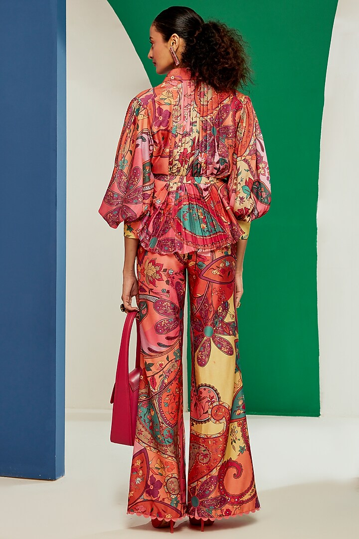 Multi-Colored Chanderi Printed Co-Ord Set by Ridhi Mehra Pret at Pernia's Pop Up Shop