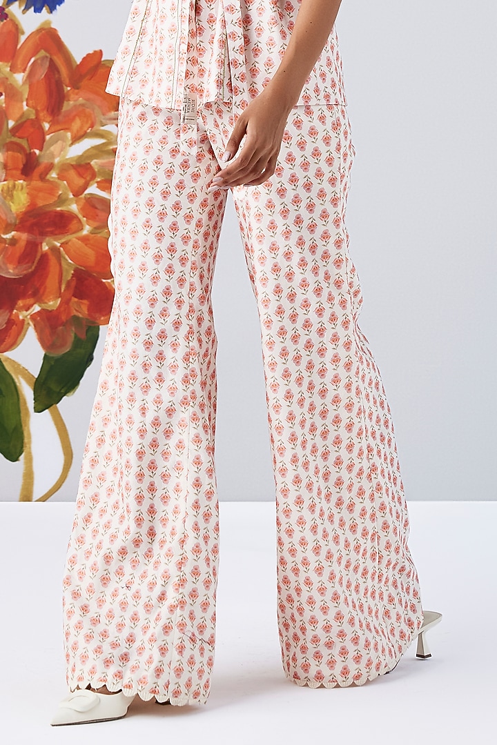 Ivory Chanderi Printed Co-Ord Set by Ridhi Mehra Pret at Pernia's Pop Up Shop
