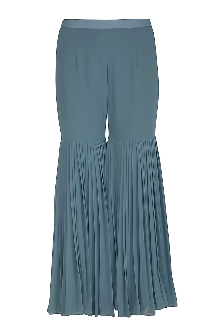 Steal Blue Embellished Gharara Set by Ruhmahsa at Pernia's Pop Up Shop