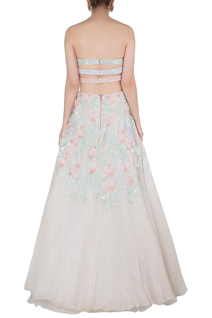 Ivory embellised tube gown available only at Pernia's Pop Up Shop.