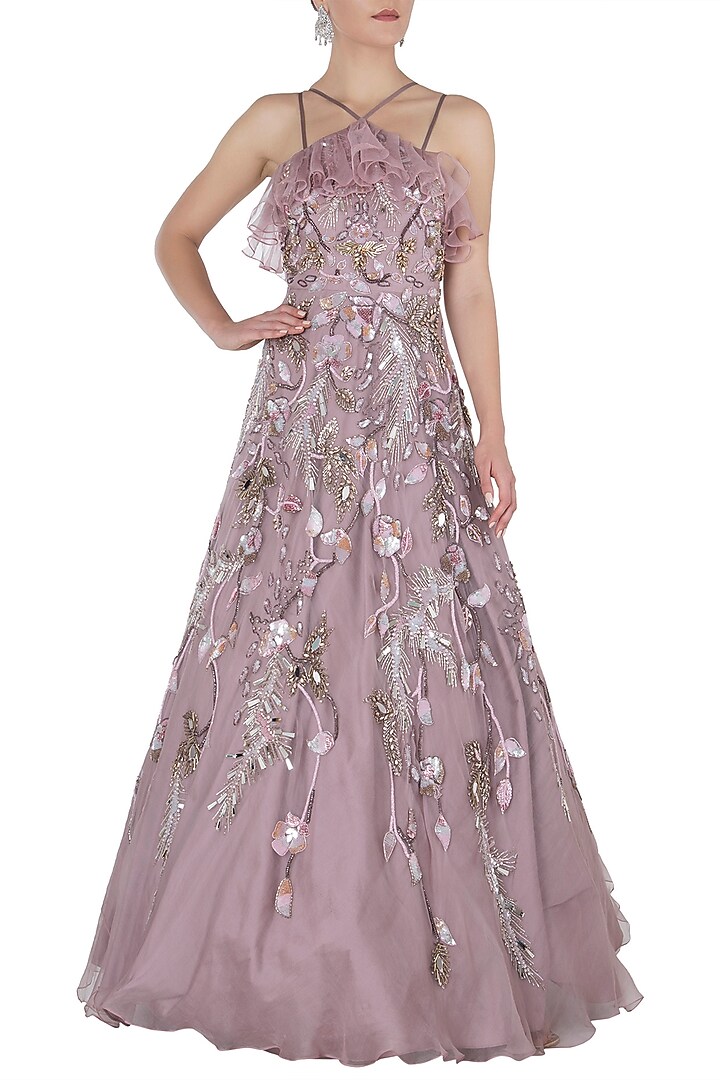 Mauve embellished gown available only at Pernia's Pop Up Shop.