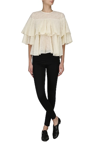 Off White Jasmine Top by Raiman