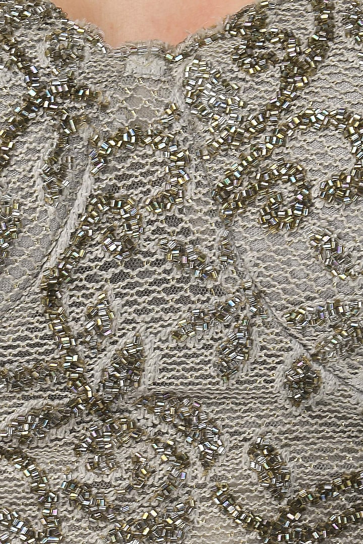 Grey Embroidered Lehenga Set main image 0