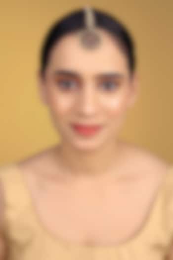 Gold Finish Kundan Polki & Kemp Stone Maangtikka by RNG at Pernia's Pop Up Shop