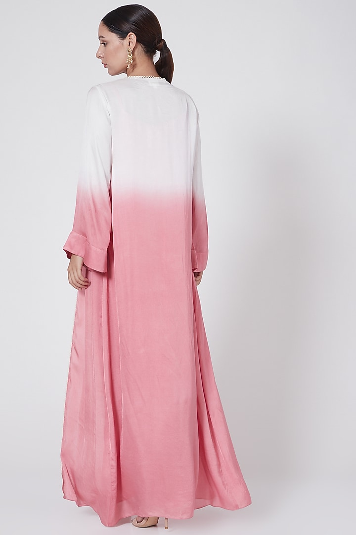 Blush Pink Printed Draped Vacation Dress by Ruchira Nangalia at Pernia's Pop Up Shop