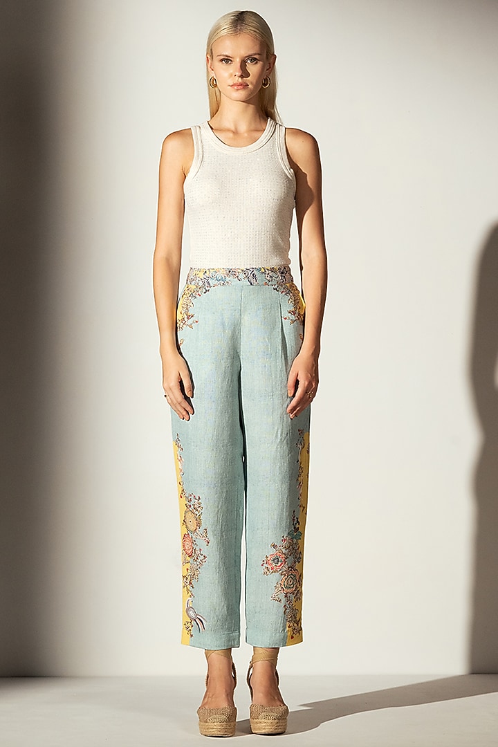 Oatmeal Cotton Blend Tank Top by Ranna Gill at Pernia's Pop Up Shop