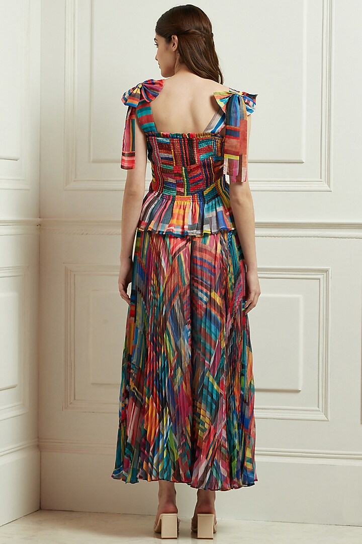 Multi-Colored Floral Printed Palazzo Pants by Ranna Gill at Pernia's Pop Up Shop
