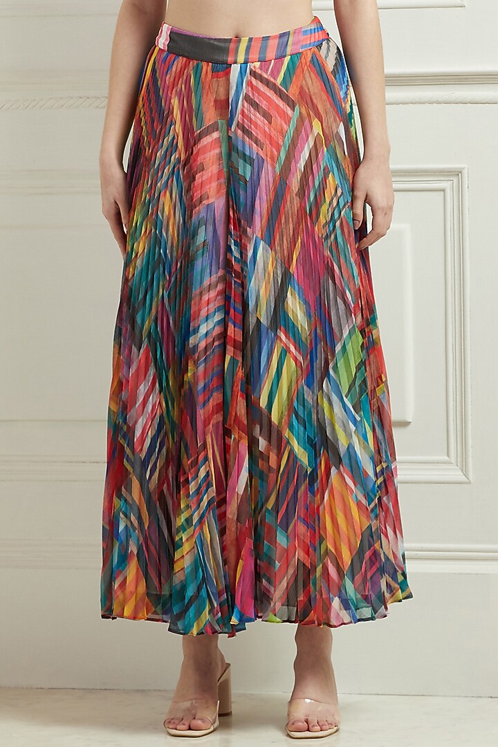 Multi-Colored Floral Printed Palazzo Pants by Ranna Gill at Pernia's Pop Up Shop