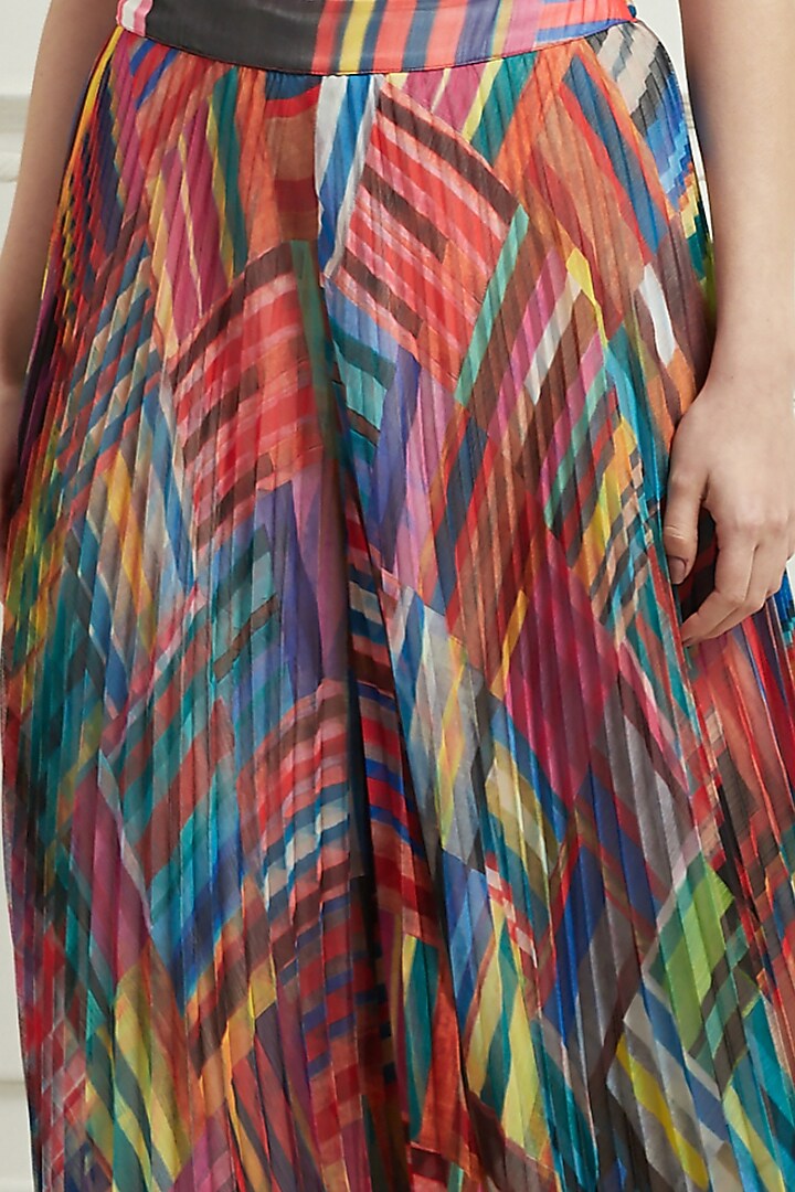 Multi-Colored Floral Printed Palazzo Pants by Ranna Gill at Pernia's Pop Up Shop