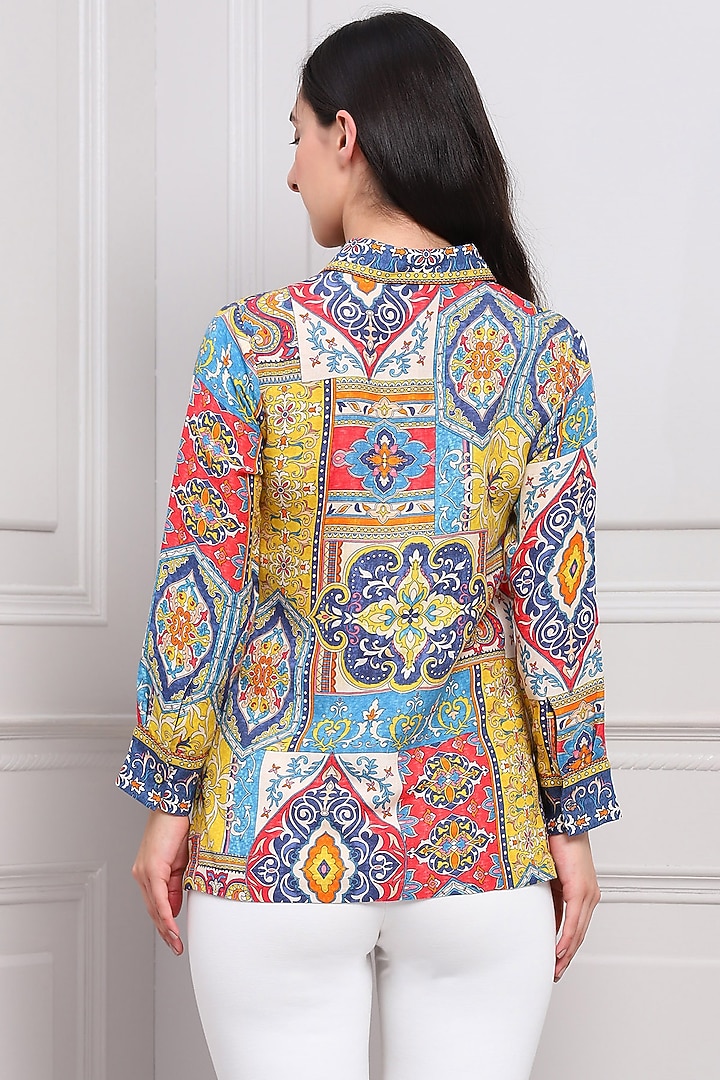 Multi-Colored Printed Blouse by Ranna Gill at Pernia's Pop Up Shop