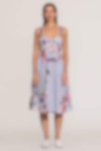 Lavender Cotton Printed Midi Summer Dress by Ranna Gill at Pernia's Pop Up Shop