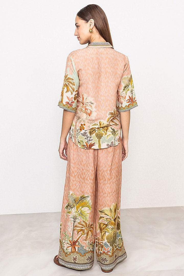 Multi-Colored Linen Viscose Printed Shirt by Ranna Gill at Pernia's Pop Up Shop
