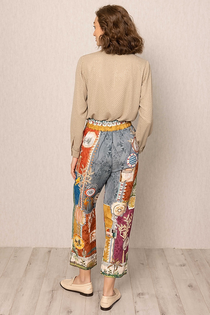 Sand-Colored Georgette Shirt by Ranna Gill at Pernia's Pop Up Shop