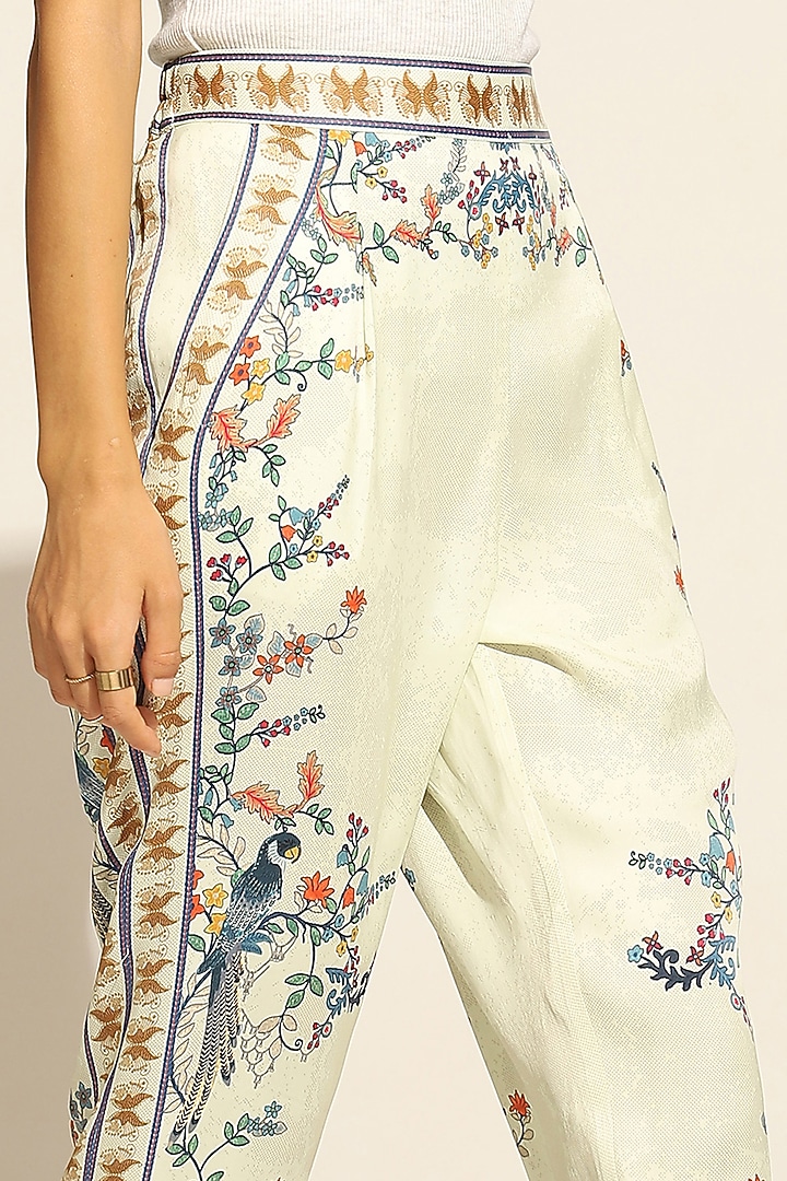 Multi-Colored Satin Modal Printed Pants by Ranna Gill at Pernia's Pop Up Shop