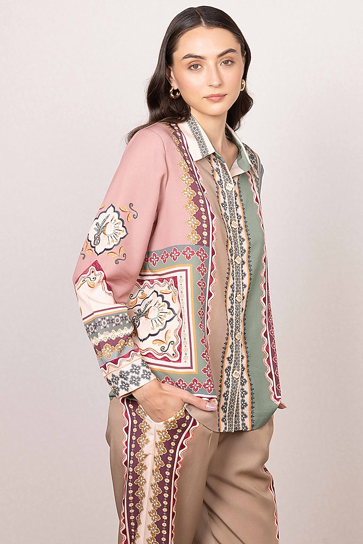 Multi-Colored Tencel Tapestry Printed Co-Ord Set by Ranna Gill at Pernia's Pop Up Shop