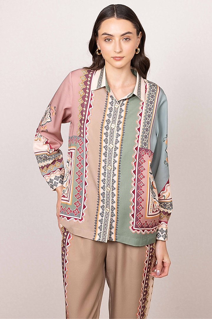Multi-Colored Tencel Tapestry Printed Co-Ord Set by Ranna Gill at Pernia's Pop Up Shop