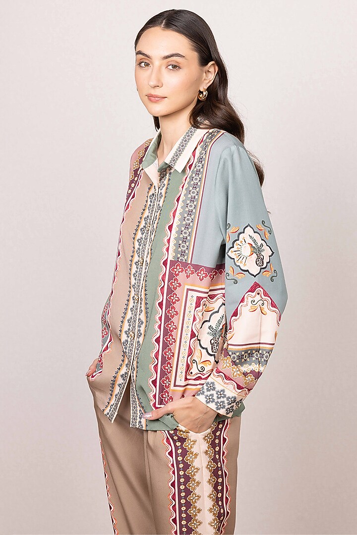 Multi-Colored Tencel Tapestry Printed Co-Ord Set by Ranna Gill at Pernia's Pop Up Shop