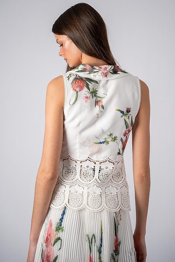 White Linen Skirt Set by Ranna Gill at Pernia's Pop Up Shop