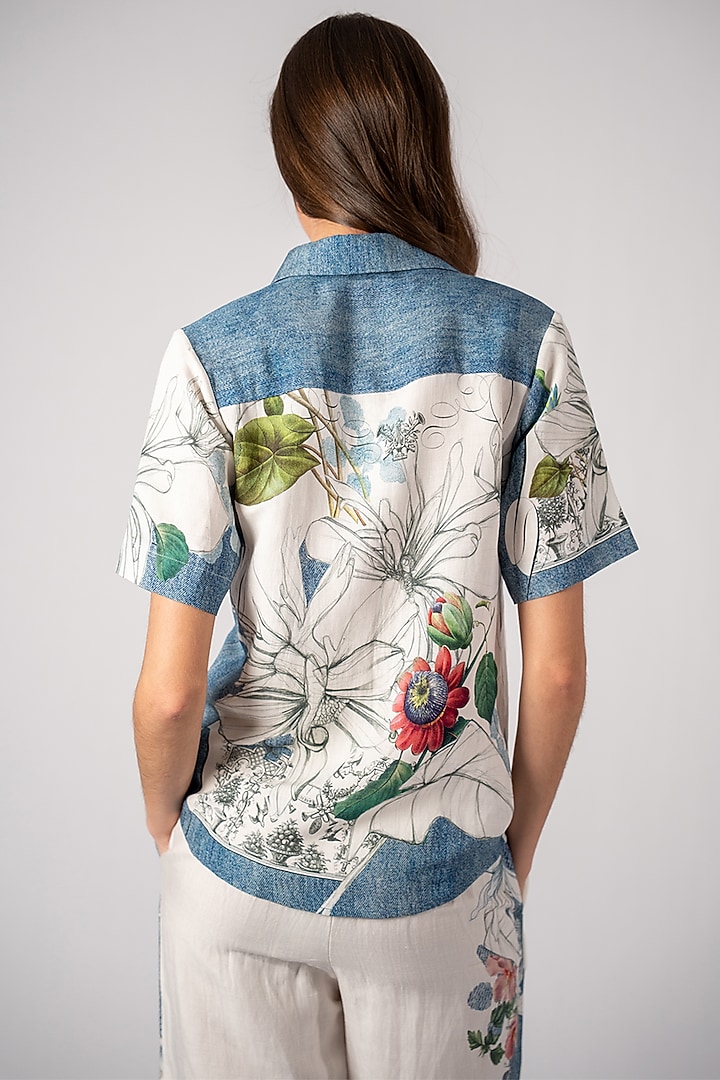 Multi-Colored Linen Viscose Printed Co-Ord Set by Ranna Gill at Pernia's Pop Up Shop