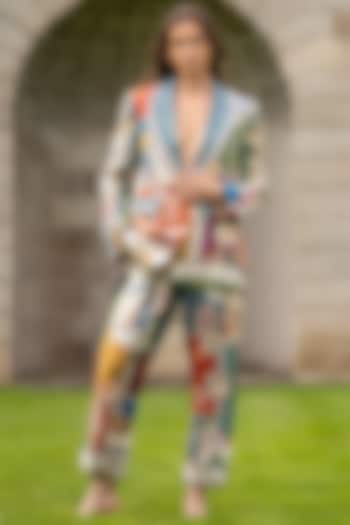 Multi-Colored Viscose Linen Printed Pants by Ranna Gill at Pernia's Pop Up Shop