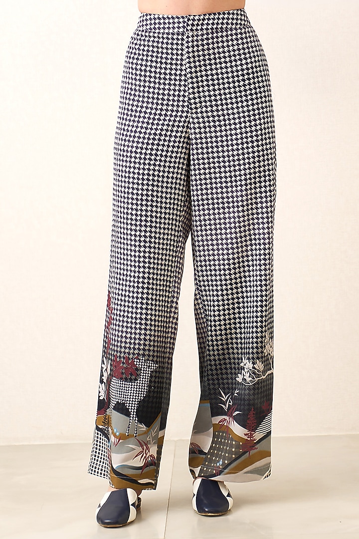 Multicoloured Tencel Twill Printed Pants by Ranna Gill at Pernia's Pop Up Shop