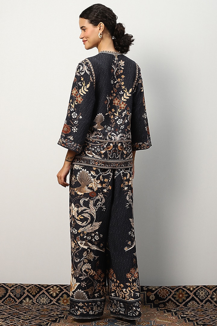 Black Linen Viscose Top by Ranna Gill at Pernia's Pop Up Shop
