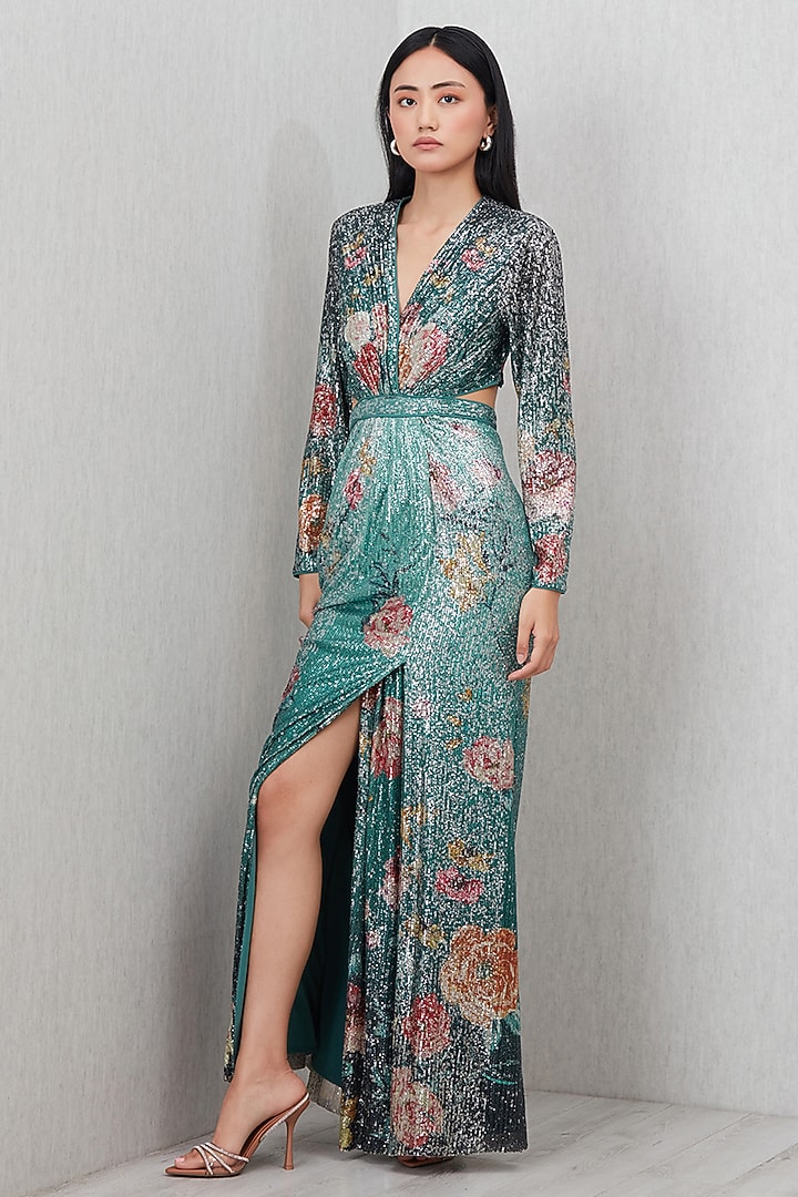 green emerald velvet dress Ranna Gill Aurora Sundress – Elegant & Breezy Summer Essential