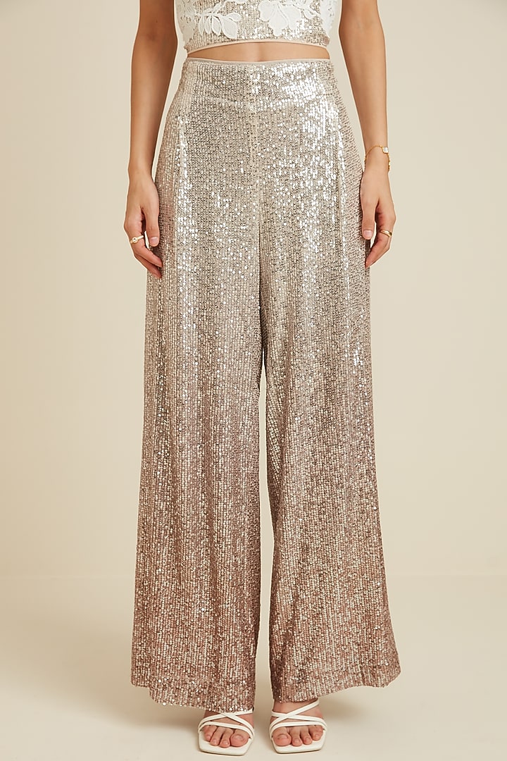 Multi-Colored Ombre Sequins Pants by Ranna Gill at Pernia's Pop Up Shop