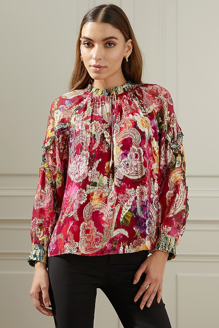 Multi-Colored Printed Blouse by Ranna Gill at Pernia's Pop Up Shop
