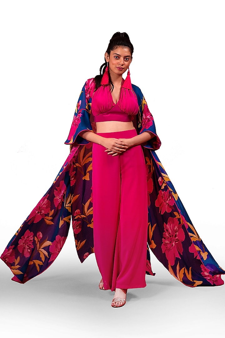 Pink Modal Crepe Co-Ord Set by Rimi Nayak