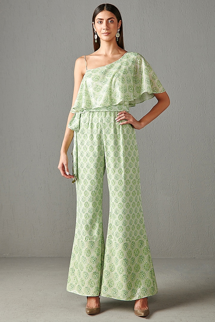 Lime Printed Jumpsuit by Rabani & Rakha at Pernia's Pop Up Shop