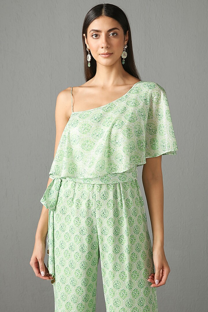 Lime Printed Jumpsuit by Rabani & Rakha at Pernia's Pop Up Shop