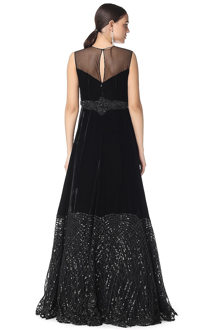 Black Hand Embroidered Wedding Gown by Rabani & Rakha at Pernia's Pop Up Shop