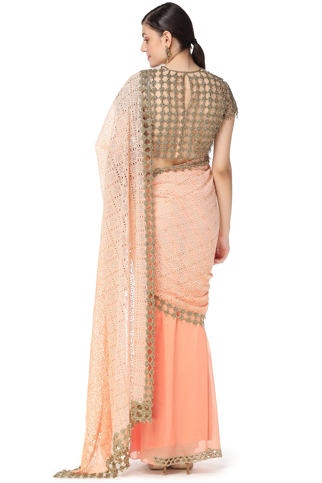 Two piece wedding Saree - Women - 1755975151