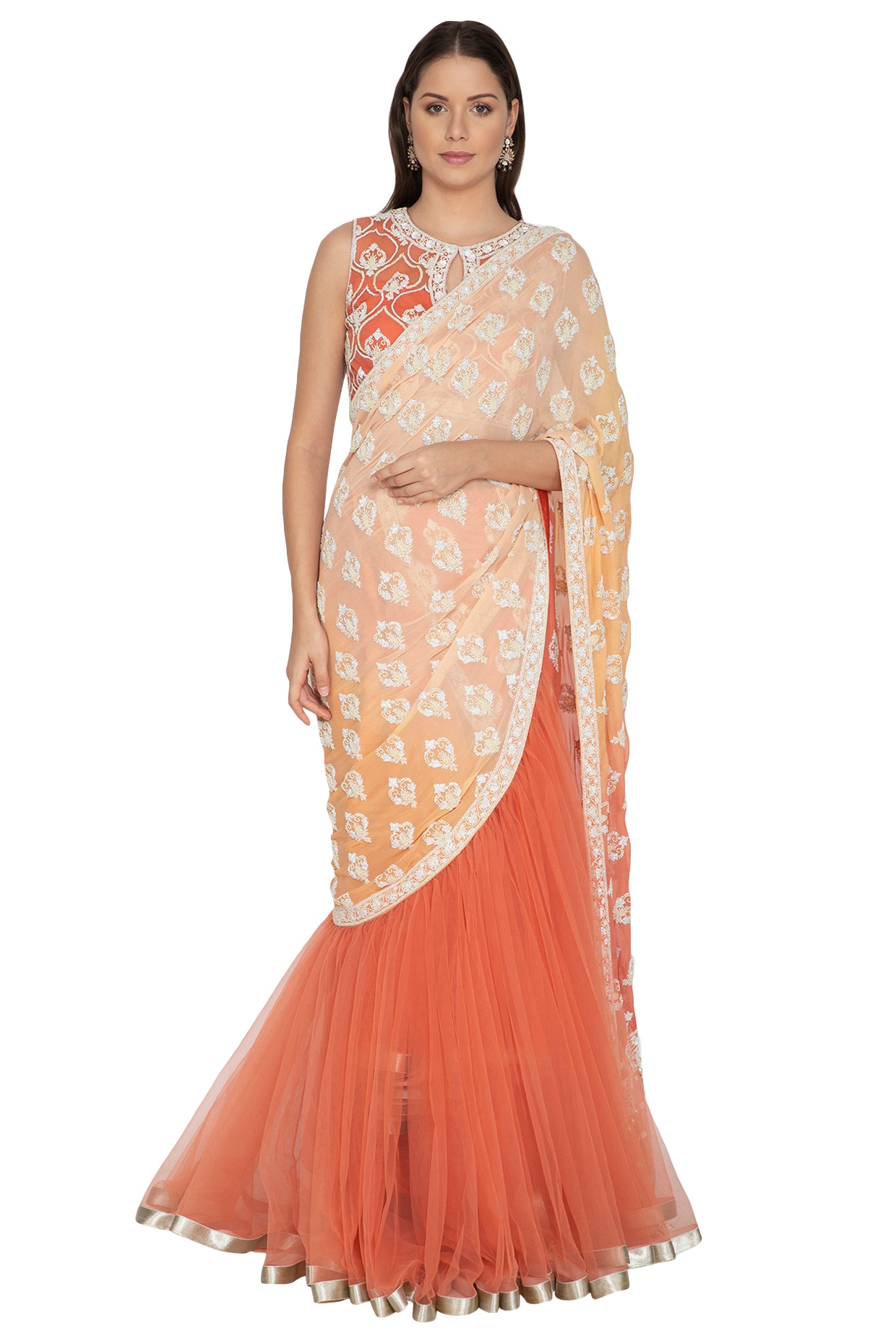 Beautiful Designer Faux Georgette Lehenga Saree at Rs 1395.00 | Lehenga  Sarees | ID: 2853169567588