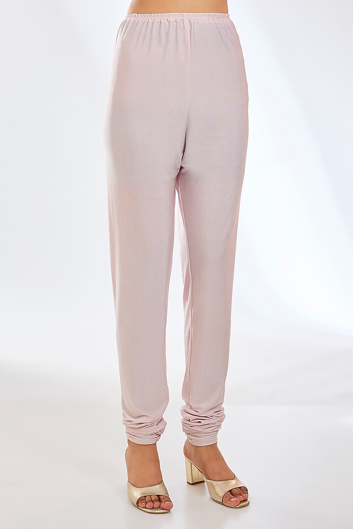 Blush Pink Georgette Sequins Embroidered Layered Kurta Set by Rabani & Rakha at Pernia's Pop Up Shop