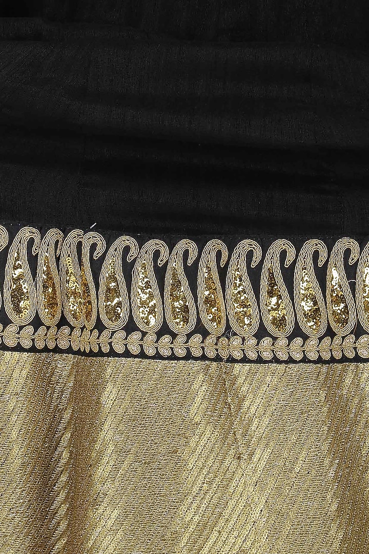 Black embroidered lehenga set available only at Pernia's Pop Up Shop.