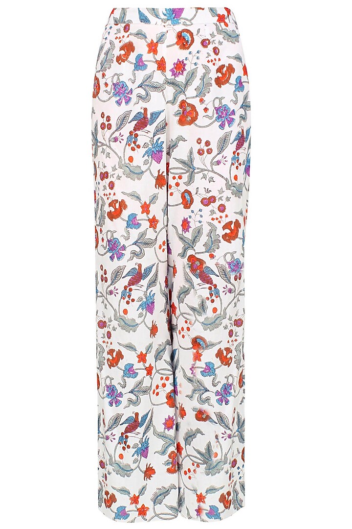 Indigo tye and dye tunic and block print wide legged pants set available only at Pernia's Pop Up Shop.