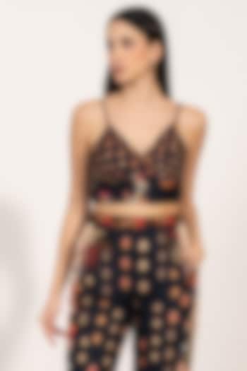 Multi-Colored Linen Viscose Printed Bustier by Ranna Gill at Pernia's Pop Up Shop