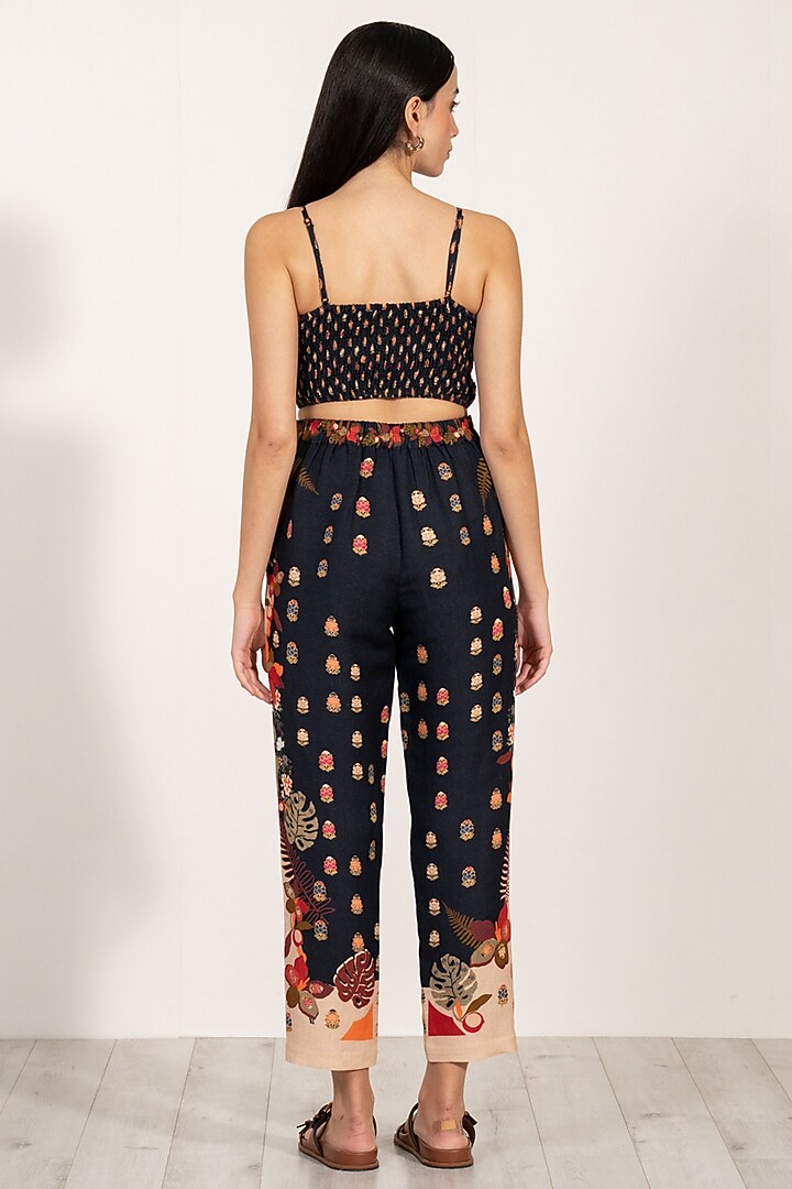 Multi-Colored Linen Viscose Printed Bustier by Ranna Gill at Pernia's Pop Up Shop