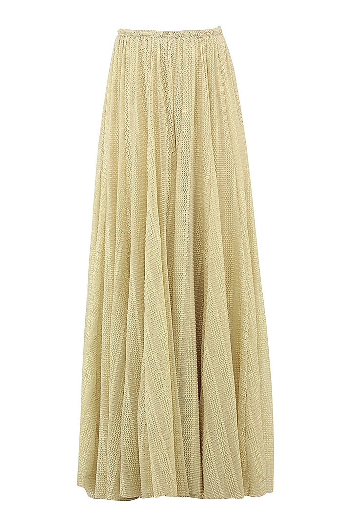 Ivory and gold embroidered sharara pants set available only at Pernia's Pop Up Shop.