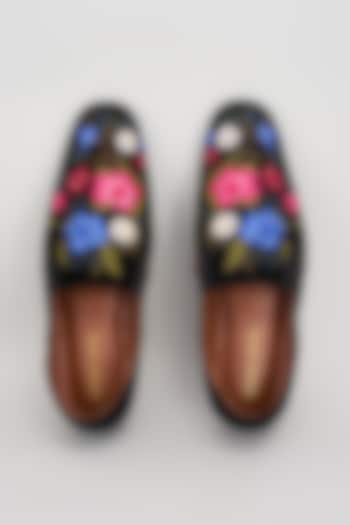 Multi-Colored Velvet Shoes by ROHAN ARORA