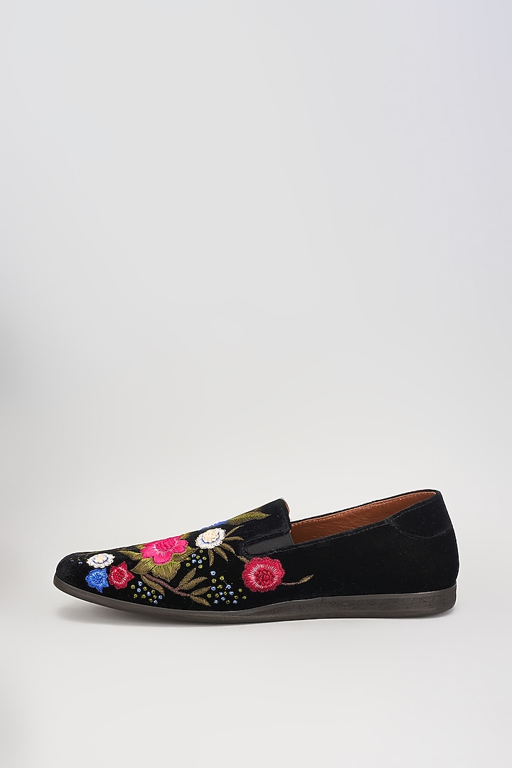 Multi-Colored Velvet Shoes by ROHAN ARORA at Pernia's Pop Up Shop