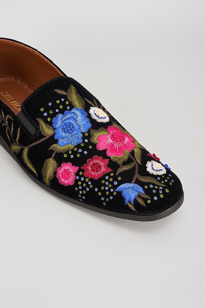 Multi-Colored Velvet Shoes by ROHAN ARORA at Pernia's Pop Up Shop